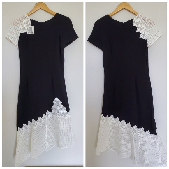 Jonathan Simkhai Mesh Trimmed Crepe Dress Size 4 - Picture 6 of 16